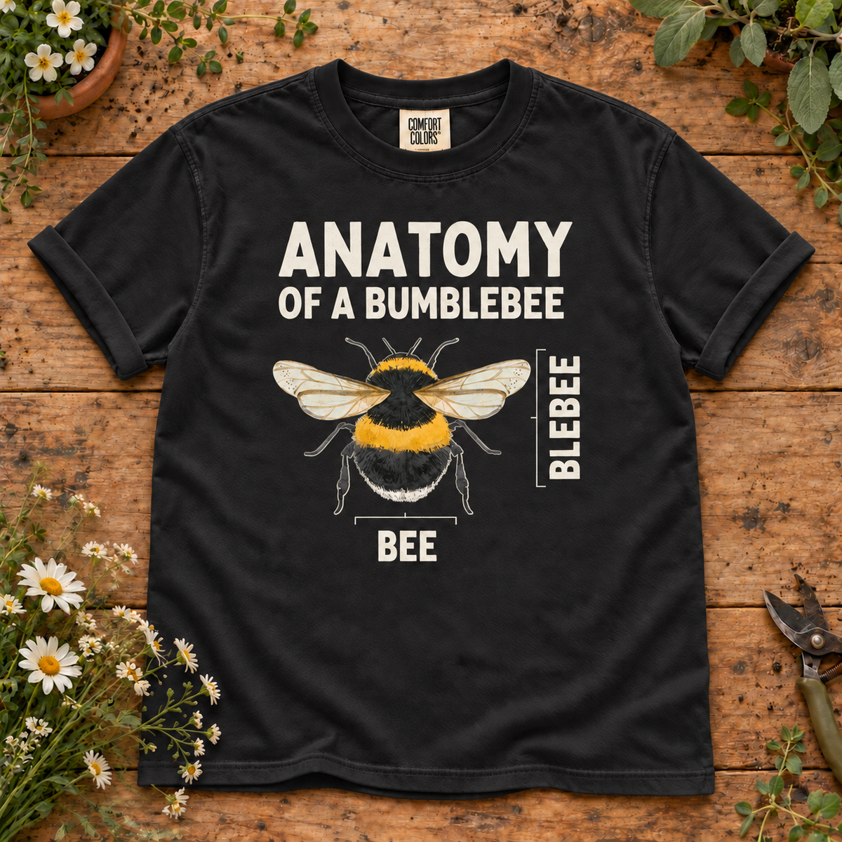 Anatomy of a Bumblebee Comfort Colors T-Shirt – Vintage Bee Lover Tee