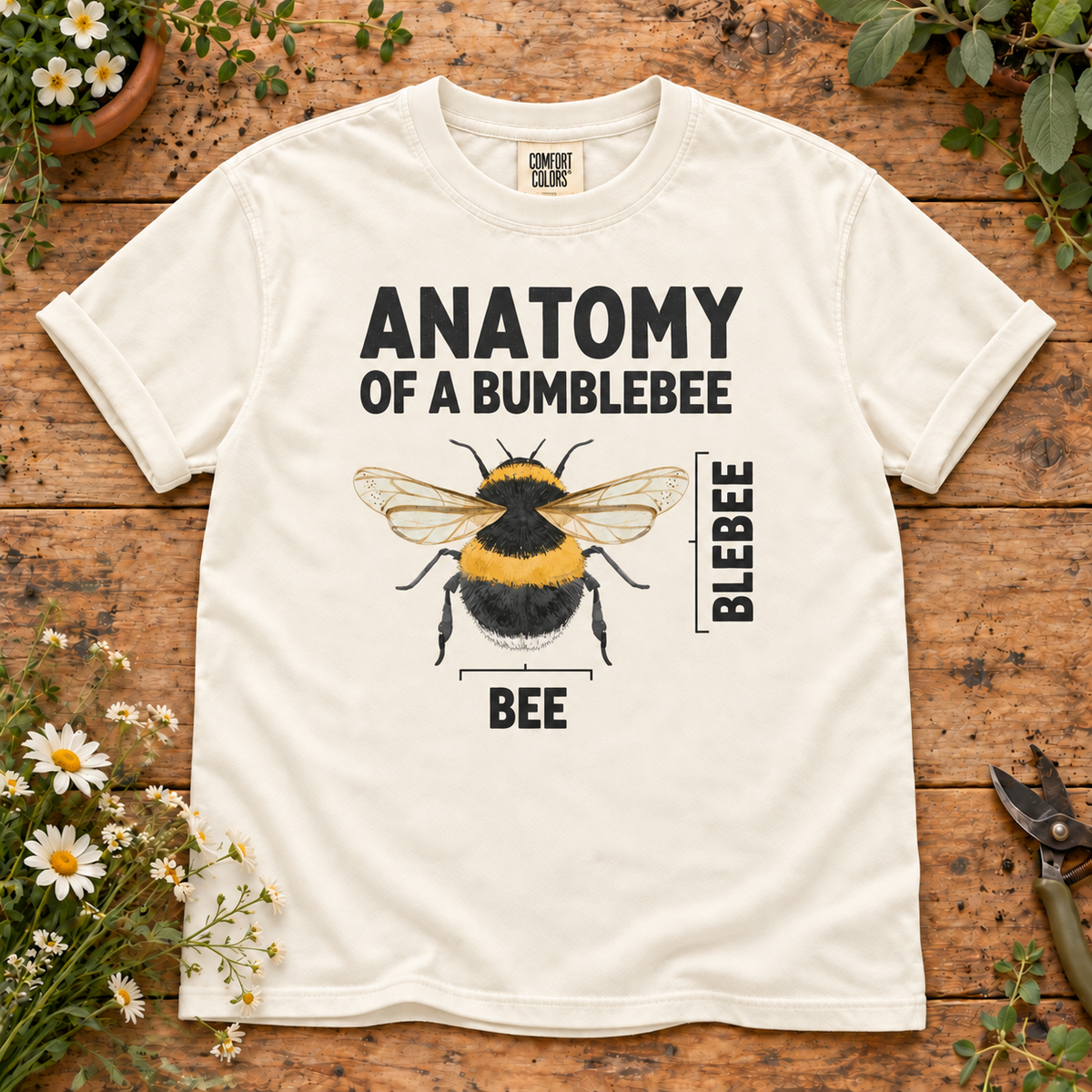Anatomy of a Bumblebee Comfort Colors T-Shirt – Vintage Bee Lover Tee